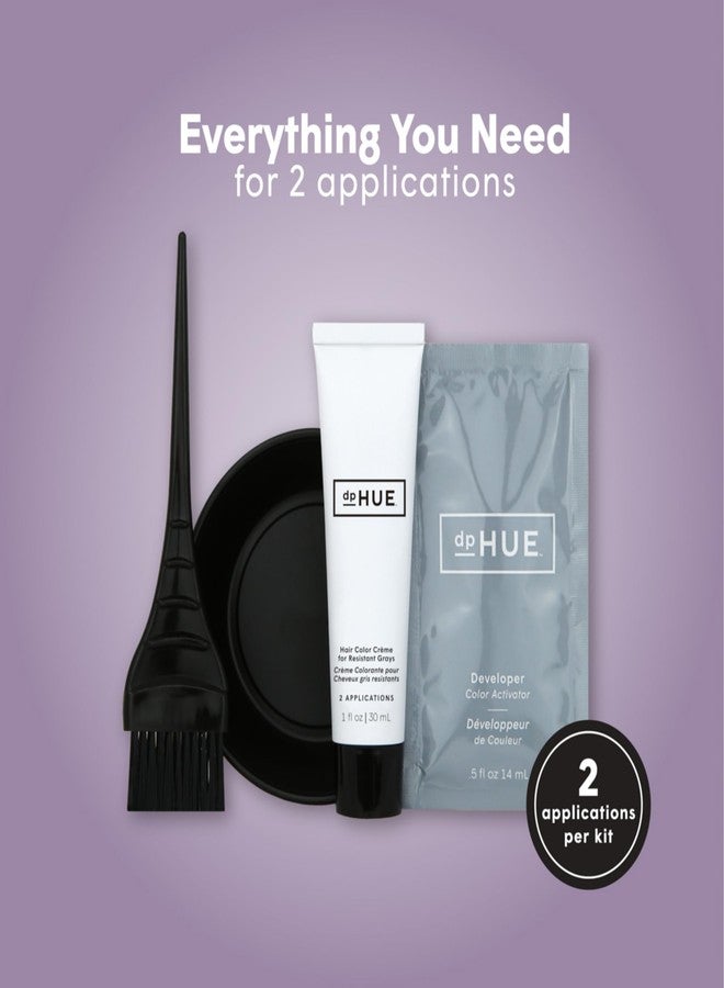 dpHUE Root Touch-Up Kit for Resistant Grays, Dark Brown - Permanently Cover Difficult, Stubborn Gray Hair - 2 Applications Included - Vegan & Leaping Bunny Certified - Image 5